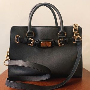 Michael Kors Black Hamilton Purse